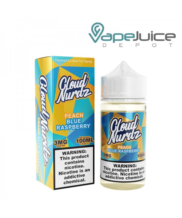 Blue Raspberry Peach Cloud Nurdz eLiquid 100ml