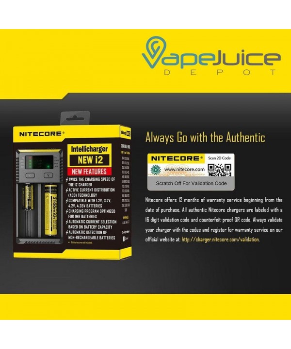 NITECORE Intellicharger NEW i2 Battery Charger