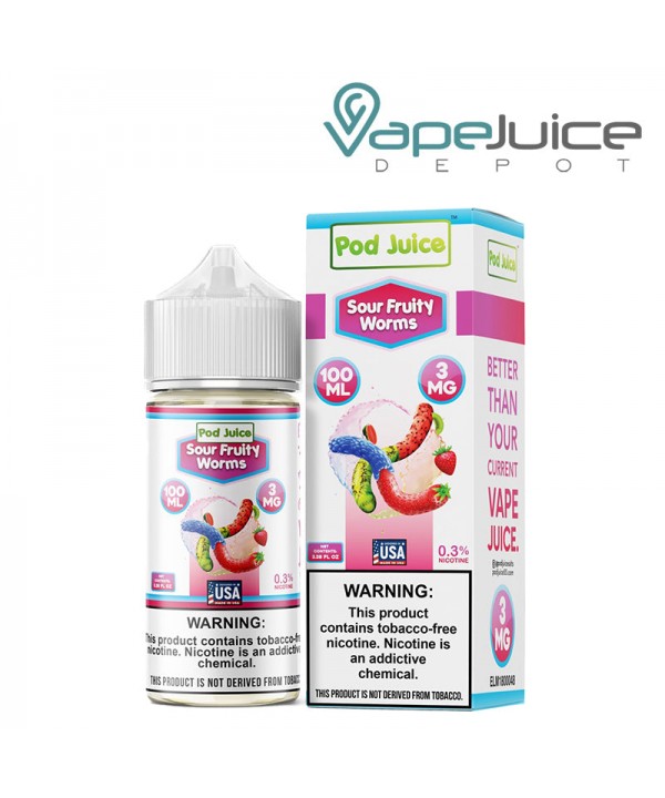 Sour Fruity Worms Pod Juice TFN 100ml