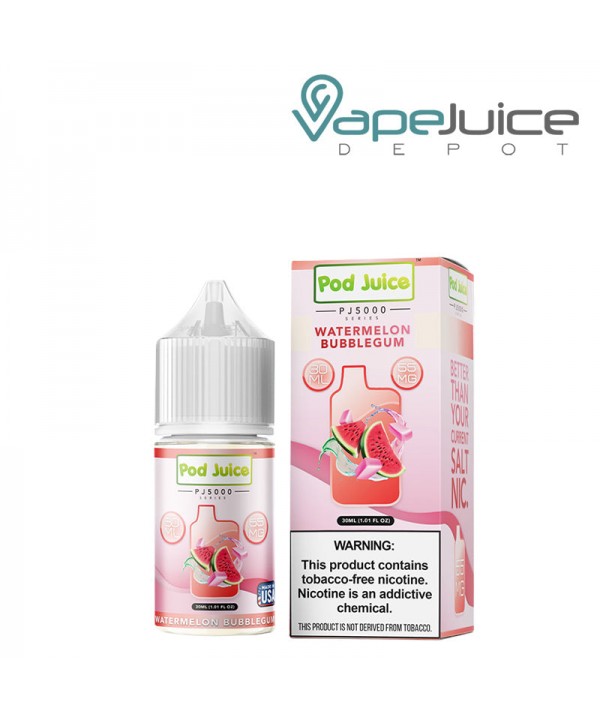 Watermelon Bubblegum Pod Juice PJ5000 TFN Salt 30m...