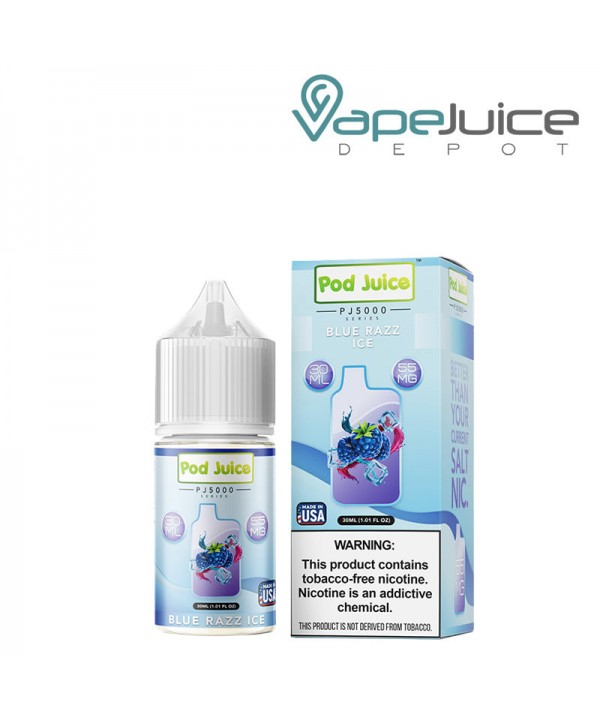 Blue Razz Ice Pod Juice PJ5000 TFN Salt 30ml
