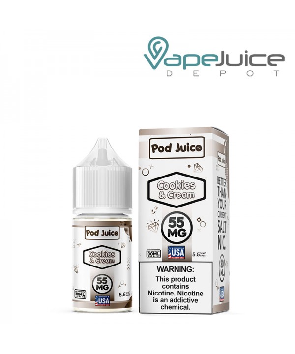 Cookie and Cream Pod Juice TFN Salt 30ml