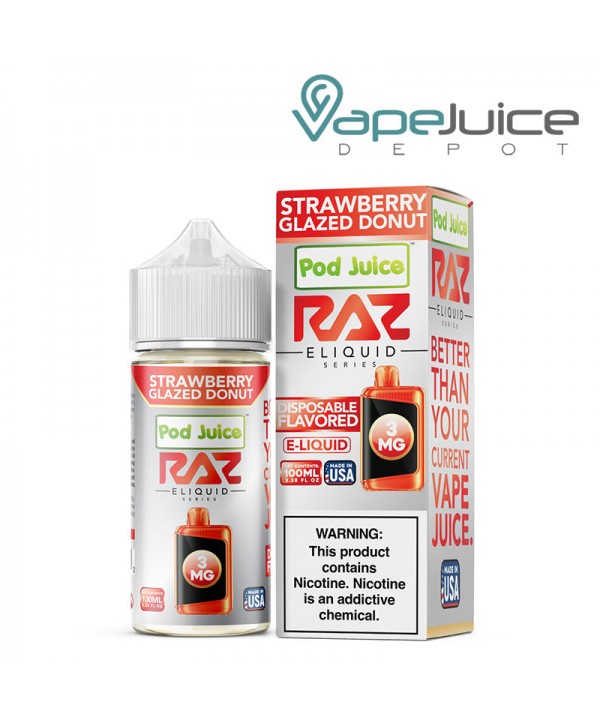 Strawberry Glazed Donut Pod Juice x Raz TFN 100ml