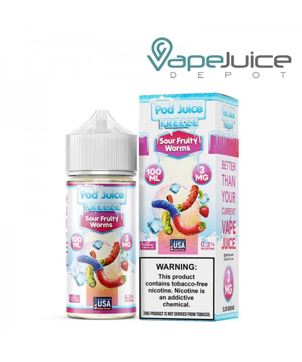 Sour Fruity Worms Freeze Pod Juice TFN 100ml