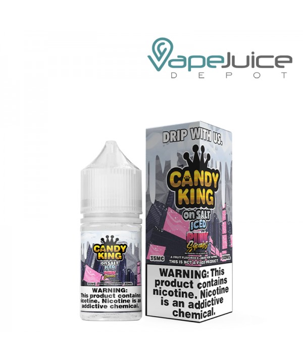 Iced Pink Squares Candy King On Salt 30ml