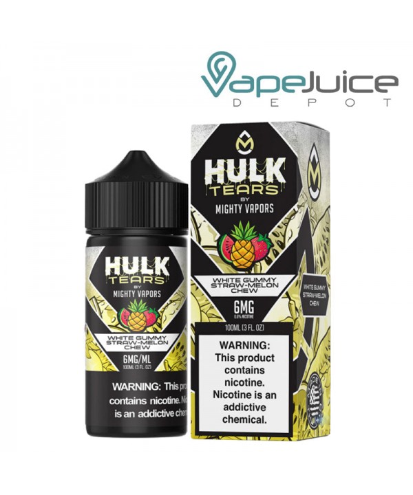 White Gummy Straw Melon Chew Hulk Tears 100ml