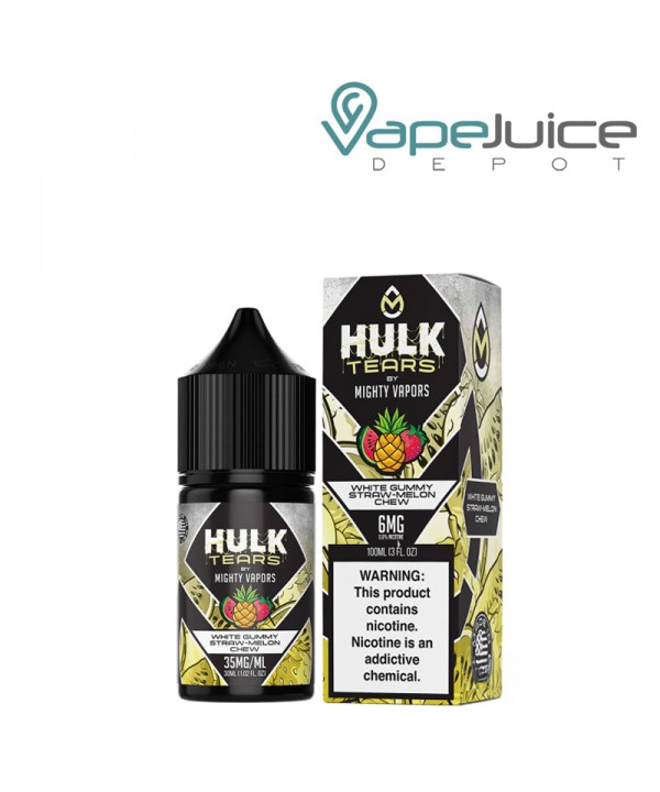 White Gummy Straw Melon Chew Hulk Tears Salts 30ml