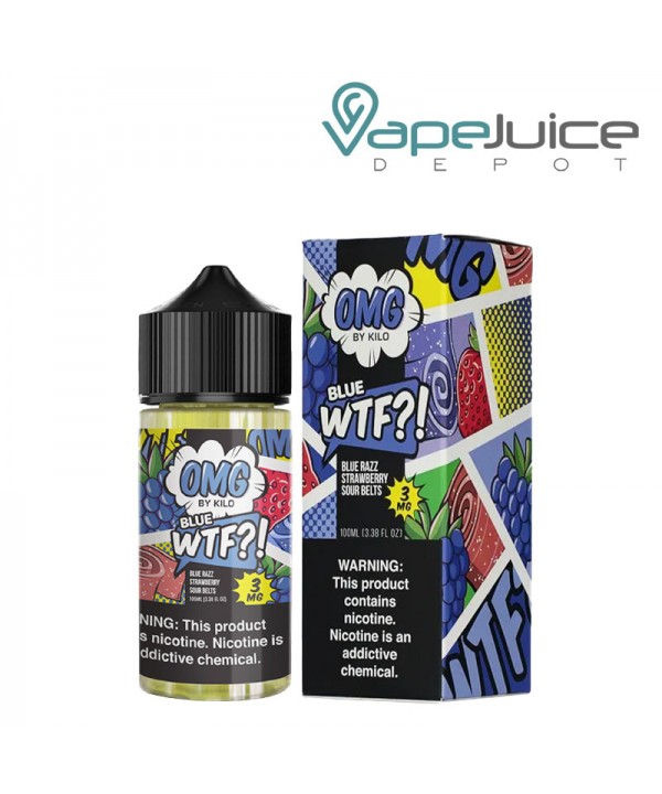 WTF Blue Razz Strawberry Sour Belts OMG eLiquid 10...