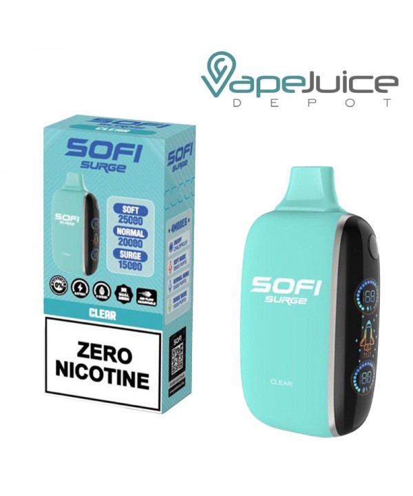 SOFI Surge 25000 Zero Nicotine Clear Disposable